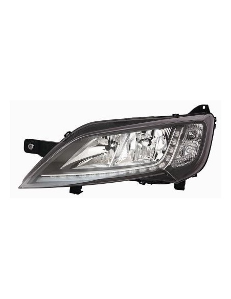 FARO FANALE PROIETTORE ANTERIORE PEUGEOT BOXER 2014 - FIAT DUCATO 2014 PARAB. NERA A LED C/MOTORE DX DEPO 10542