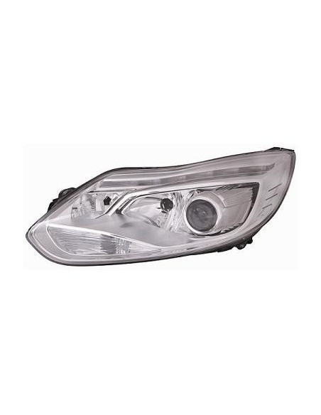 FARO FANALE PROIETTORE ANTERIORE FORD FOCUS 2011 XENON PARAB. CROMATA C/MOTORE A LED DX DEPO 10558