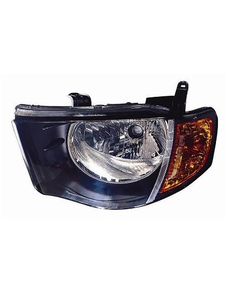 FARO FANALE PROIETTORE ANTERIORE MITSUBISHI L200 2005 FAN. ARANCIO DOPPIA CABINA DX DEPO 22590