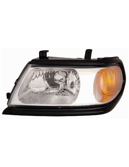 FARO FANALE PROIETTORE ANTERIORE MITSUBISHI PAJERO SPORT 2006 PARAB. CROMATA CORNICE NERA DX DEPO 25330