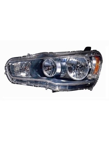 FARO FANALE PROIETTORE ANTERIORE MITSUBISHI LANCER 2008 PARAB. NERA DX DEPO 25550