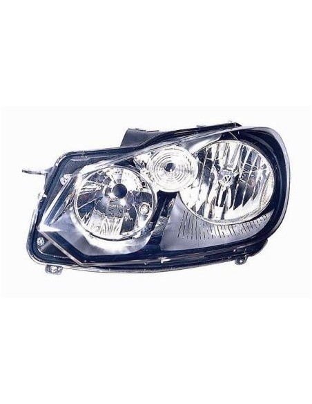 FARO FANALE PROIETTORE ANTERIORE VOLKSWAGEN GOLF VI 2008 C/MOT. PARAB. NERA MOD. HELLA DX DEPO 26050