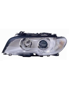 FARO FANALE PROIETTORE ANTERIORE BMW SERIE 3 E46 COUPE' 2003 XENON PARAB. CROM. FAN. BIANCO DX DEPO 26560