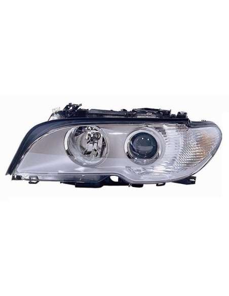 FARO FANALE PROIETTORE ANTERIORE BMW SERIE 3 E46 COUPE' 2003 XENON PARAB. CROM. FAN. BIANCO DX DEPO 26560