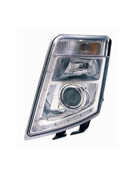 FARO FANALE PROIETTORE ANTERIORE VOLVO TRUCK FH16 2008 MANUALE PARAB. CROMATA A LED DX DEPO 29080