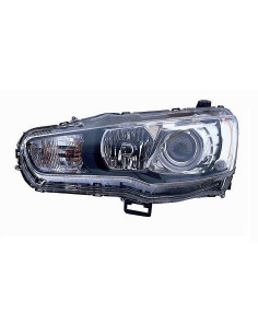 FARO FANALE PROIETTORE ANTERIORE MITSUBISHI LANCER 2008 XENON PARAB. NERA DX DEPO 29750