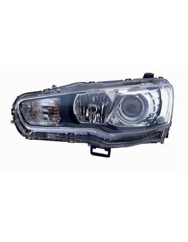 FARO FANALE PROIETTORE ANTERIORE MITSUBISHI LANCER 2008 XENON PARAB. NERA DX DEPO 29750