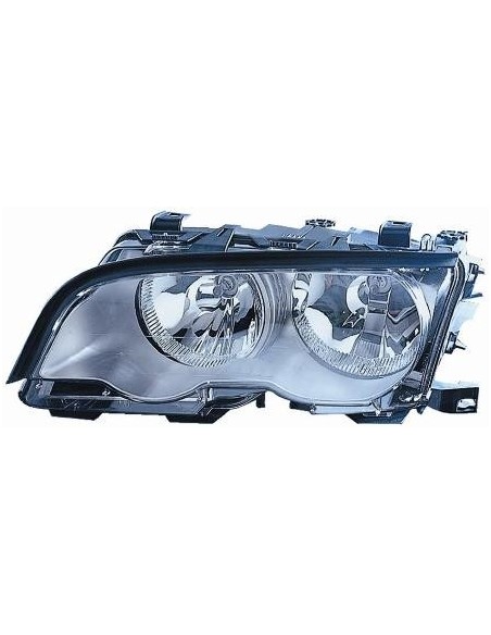 FARO FANALE PROIETTORE ANTERIORE BMW SERIE 3 E46 COUPE' (CORNICE SILVER) C/MOTORE DX DEPO 36360