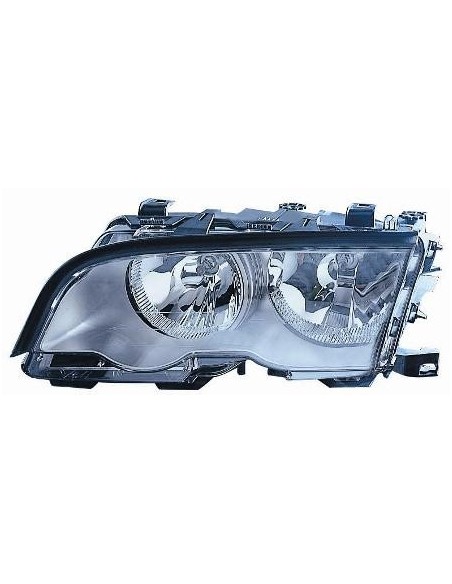 FARO FANALE PROIETTORE ANTERIORE BMW SERIE 3 E46 (CORNICE SILVER) C/MOTORE DX DEPO 36460