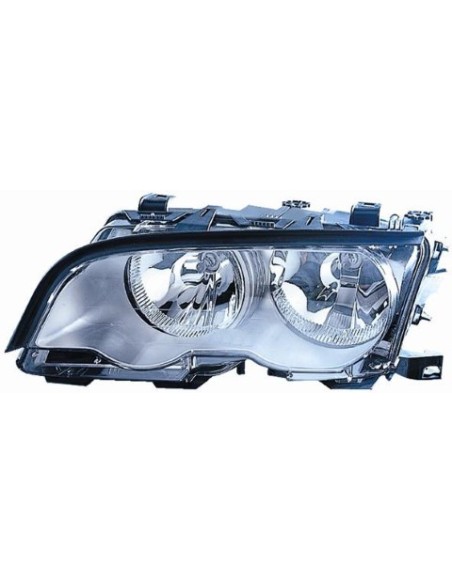 FARO FANALE PROIETTORE ANTERIORE BMW SERIE 3 E46 2001 COUPE' PARAB. SILVER C/MOTORE DX DEPO 38300