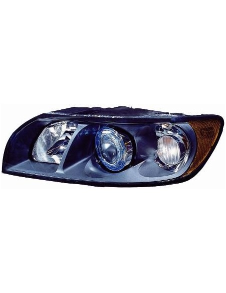 FARO FANALE PROIETTORE ANTERIORE VOLVO S40 / V50 2004 XENON PARAB. NERA DX DEPO 39550