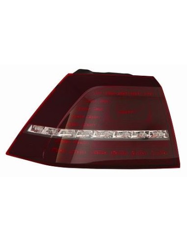 FANALE POSTERIORE VOLKSWAGEN GOLF VII 2012 MOD. R ROSSO SCURO A LED ESTERNO DX DEPO 507854