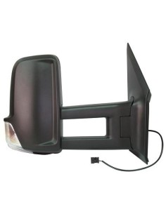 RETROVISORE ESTERNO MERCEDES SPRINTER 2009 in poi  ELETT. TERM. BRACCIO LUNGO C/FAN. NERO C/CABL. DX DEPO 801511