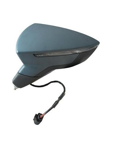 RETROVISORE ESTERNO SEAT LEON 2012 ELETT. TERM. RIB. C/FAN. 8PIN. C/PRIMER DX DEPO 801736