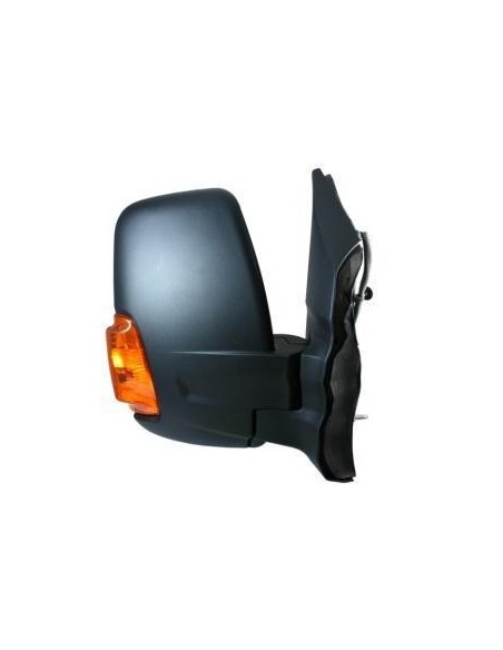 RETROVISORE ESTERNO FORD TRANSIT 2014 ELETT. TERM. RIB. C/FAN. ARANCIO BRACCIO CORTO NERO 8PIN DX DEPO 801778