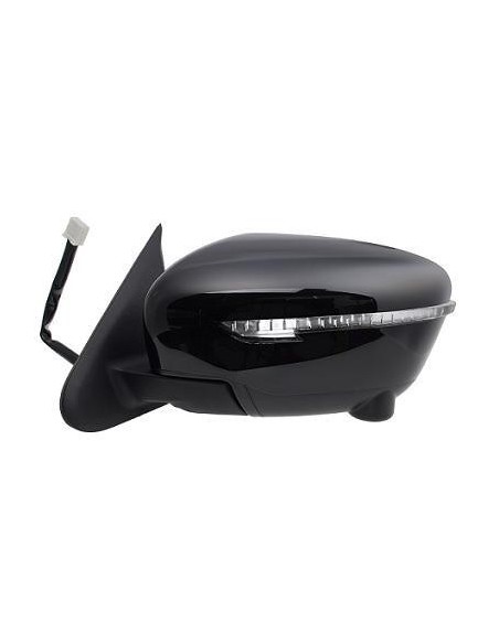 RETROVISORE ESTERNO NISSAN JUKE 2014 ELETT. TERM. RIB. C/FAN. 15PIN BLIND SPOT C/PRIMER DX DEPO 802010