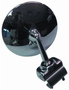 RETROVISORE ESTERNO TONDO CROMATO A MORSETTODEPO 88530