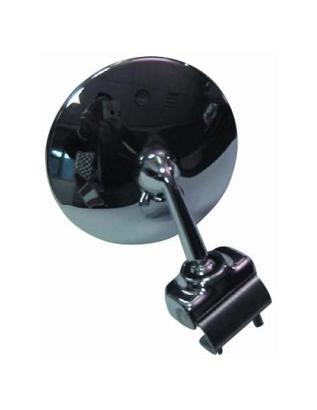 RETROVISORE ESTERNO TONDO CROMATO A MORSETTODEPO 88530