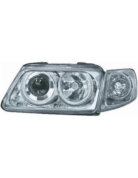 KIT PROIETTORE AUDI A3 96 CON LENTICOLARE CROMATO CON FAN. CRYSTALDEPO MK.AD.12