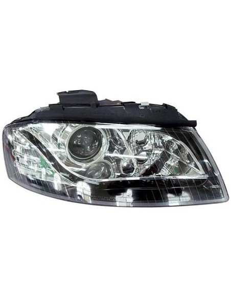KIT PROIETTORE AUDI A3 2003 C/LENTIC. LUCE DI POSIZ. A LED PARAB. NERADEPO MK.AD.19