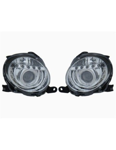 KIT PROIETTORE FIAT 500 2007 SUPERIORE C/LENTICOARE A LED DX DEPO MK.FT.11