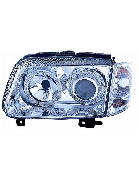 KIT PROIETTORE VOLKSWAGEN POLO 99 C/LENTIC. CROM. + FAN. CRYSTALDEPO MK.VW.30