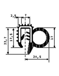 GUARNIZIONE PORTA 190 TURBOSTAR D/S ROT.25MT. 80117000 SICCOM