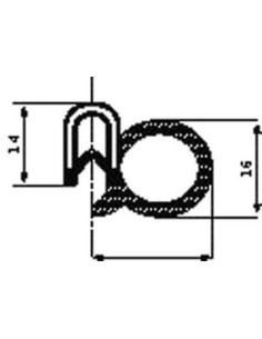 GUARNIZIONE PORTA IVECO 100-180 ROT. 820508115D SICCOM