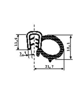 GUARNIZIONE VANO PORTA PANDA IN ROT. 827040115Z SICCOM