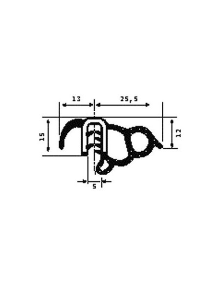 GUARNIZIONE PORTA GOLF 60 MT. 828736115B SICCOM