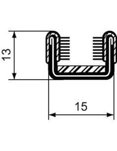 CANALINO SCENDENTE VELLUT.15X13 10MT. 850005213Q SICCOM