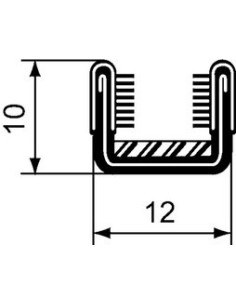 CANALINO SCENDENTE VELLUT.12X10 10MT. 850006213R SICCOM
