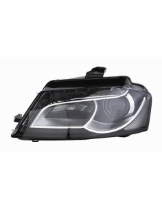 FARO FANALE PROIETTORE ANTERIORE AUDI A3 2009 XENON C/MOTORE PARAB. NERA DX DEPO 10167