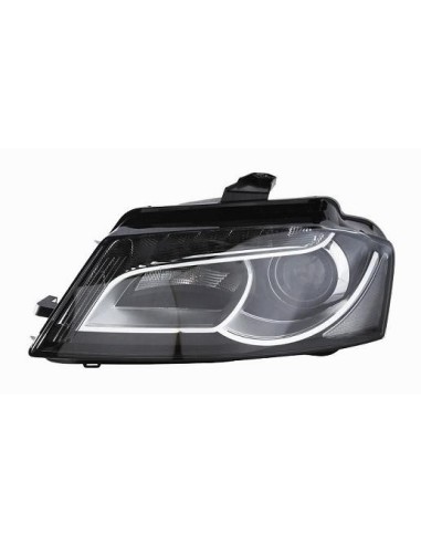 FARO FANALE PROIETTORE ANTERIORE AUDI A3 2009 XENON C/MOTORE PARAB. NERA DX DEPO 10167