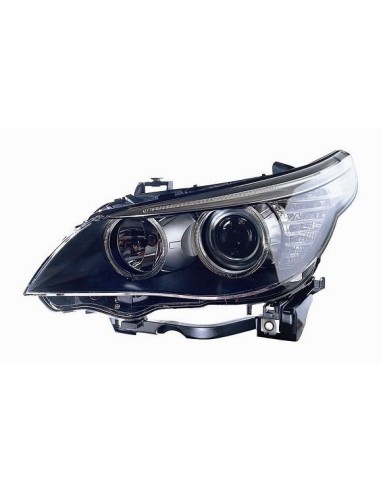 FARO FANALE PROIETTORE ANTERIORE BMW SERIE 5 MOD. E60 RY 2007 PARAB. NERA A LED C/MOTORE DX DEPO 10185