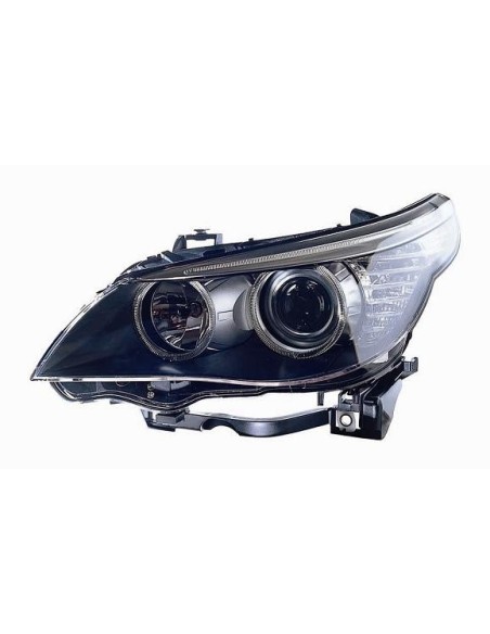 FARO FANALE PROIETTORE ANTERIORE BMW SERIE 5 MOD. E60 RY 2007 PARAB. NERA A LED C/MOTORE DX DEPO 10185