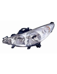 FARO FANALE PROIETTORE ANTERIORE PEUGEOT 207 S/FEND. PARAB. CROMATA DX DEPO 23070