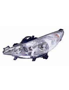 FARO FANALE PROIETTORE ANTERIORE PEUGEOT 207 C/FEND. PARAB. CROMATA DX DEPO 23090