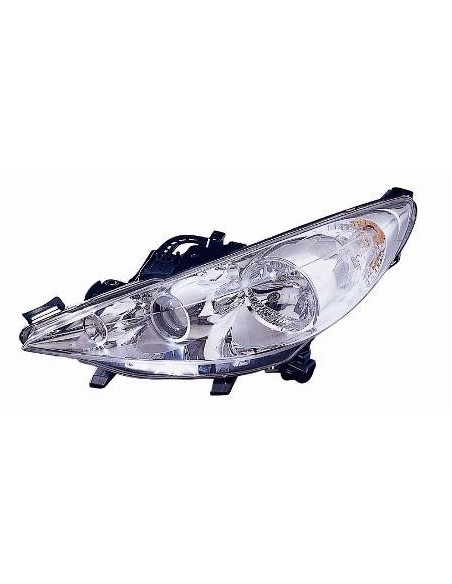 FARO FANALE PROIETTORE ANTERIORE PEUGEOT 207 C/FEND. PARAB. CROMATA DX DEPO 23090