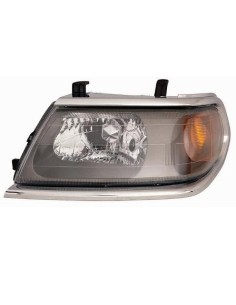 FARO FANALE PROIETTORE ANTERIORE MITSUBISHI PAJERO SPORT 2006 PARAB. GRIGIO SCURA CORNICE CROMATA DX DEPO 25810