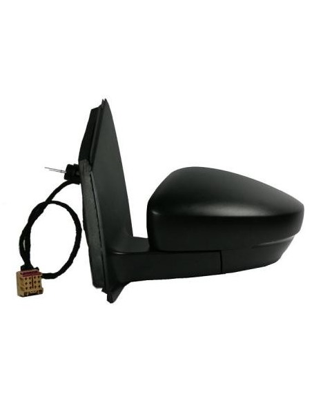 RETROVISORE ESTERNO VOLKSWAGEN POLO 2009 MECC. C/FAN. NERO CONNETT. QUADRATO DX DEPO 98170