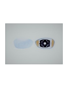 VETRINO SPECCHIO C/PIASTRA DX RETROVISORE TERM.BLU ALFA BRERA