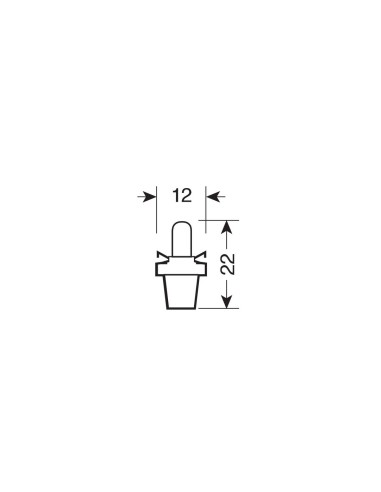 COPPIA LAMPADINA LED C/ZOCCOLO PER CRUSCOTTO, BIANCO 58494 LAMPA