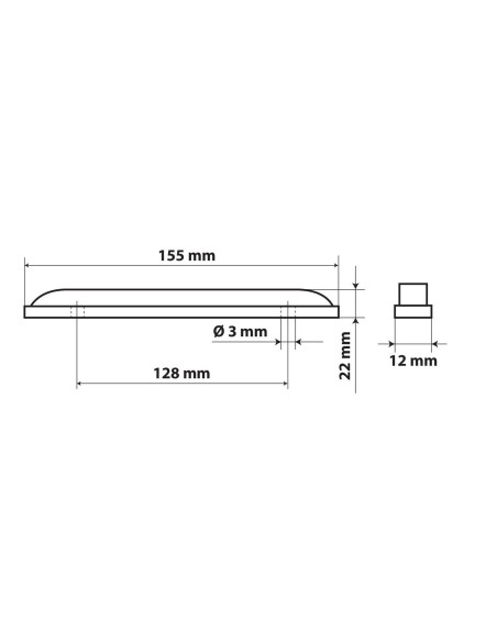 LUCE INGOMBRO AB3 12LED 24V BIANCA 98455 LAMPA