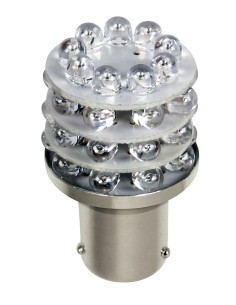 LAMPADINA 36 LED ROSSO BA15S 58441 LAMPA