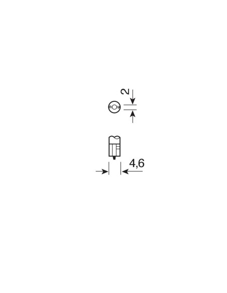 SET 5 LAMPADINA T5 A LED 5MM PER CRUSCOTTO, BLU 58480 LAMPA