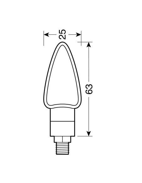 Arrow-2, indicatori di direzione a Led - 12V LED - Nero