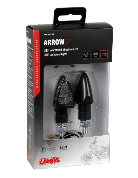 Arrow-2, indicatori di direzione a Led - 12V LED - Nero