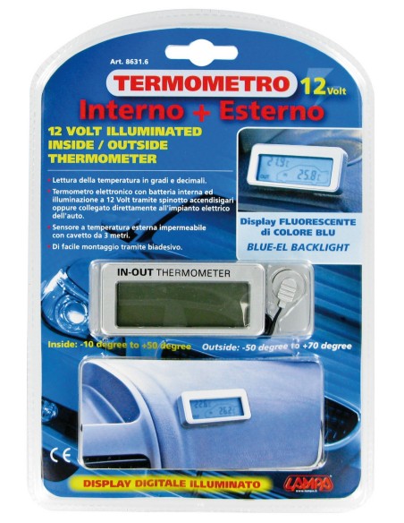 THERMO-BLU TERMOMETRO INT/EST CON RETROILLUMINAZIONE 86316 LAMPA