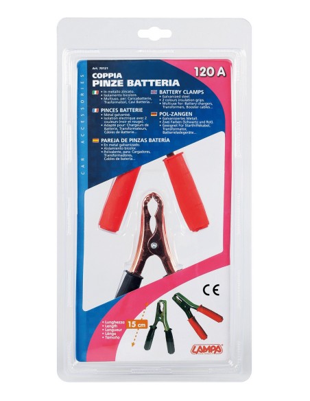 SERIE PINZE CARICABATTERIA 120 A 70121 LAMPA